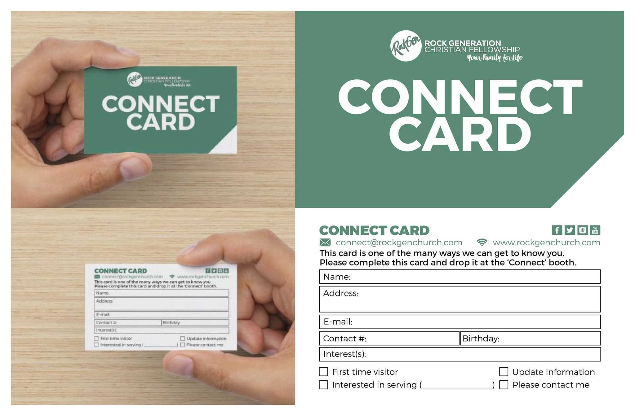 11 Awesome Church Connection Card Examples | Church Design With Regard To Church Visitor Card Template Word