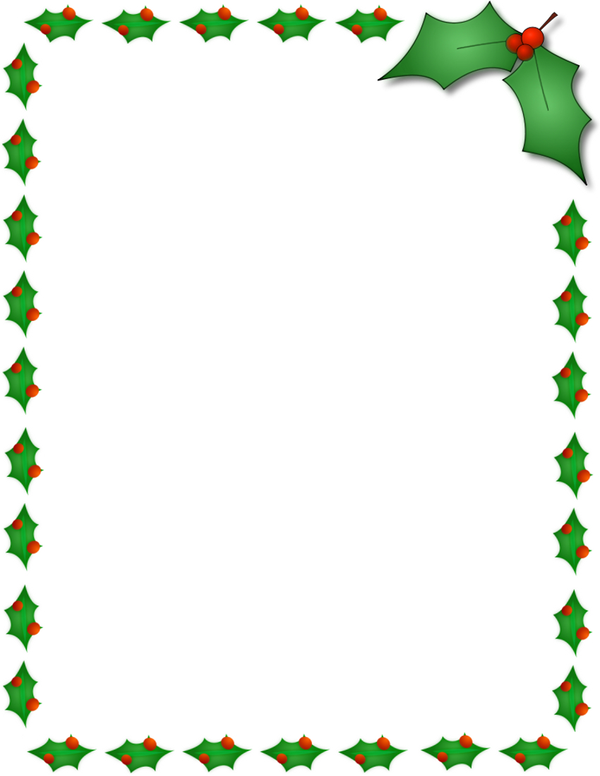 11 Free Christmas Border Designs Images – Holiday Clip Art Within Christmas Border Word Template