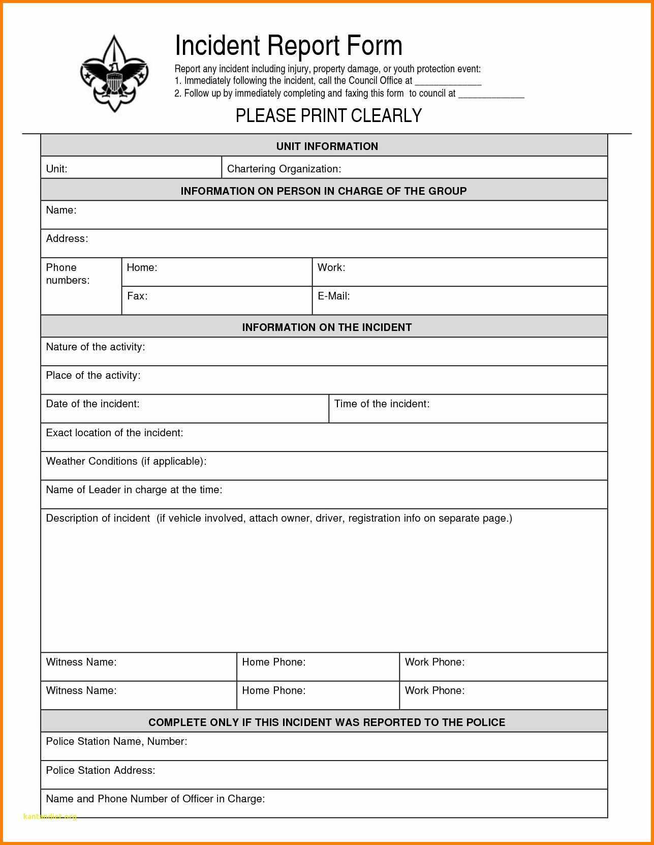 11+ Sample Incident Report Forms | Instinctual Intelligence Inside It Incident Report Template