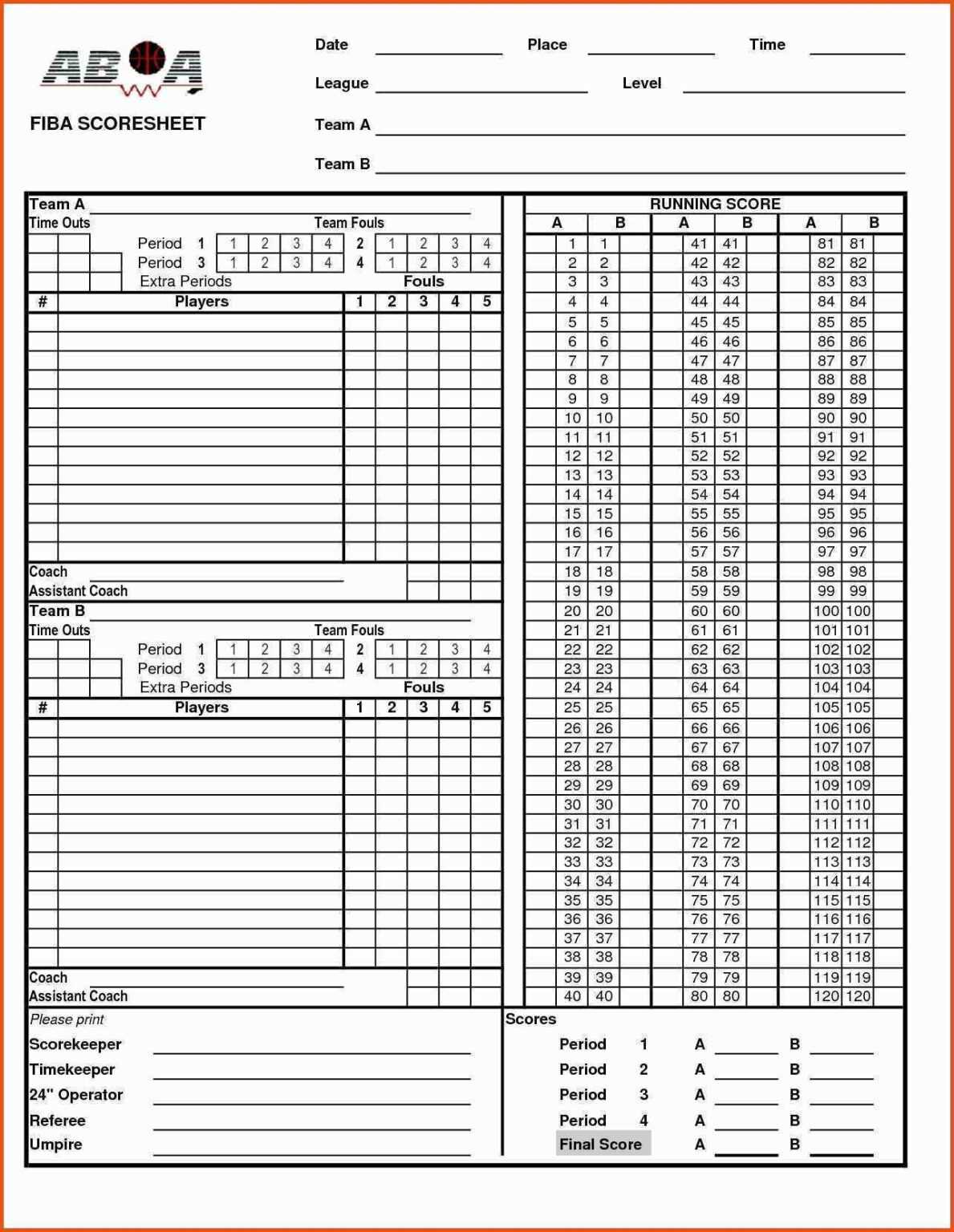 Scouting Report Basketball Template