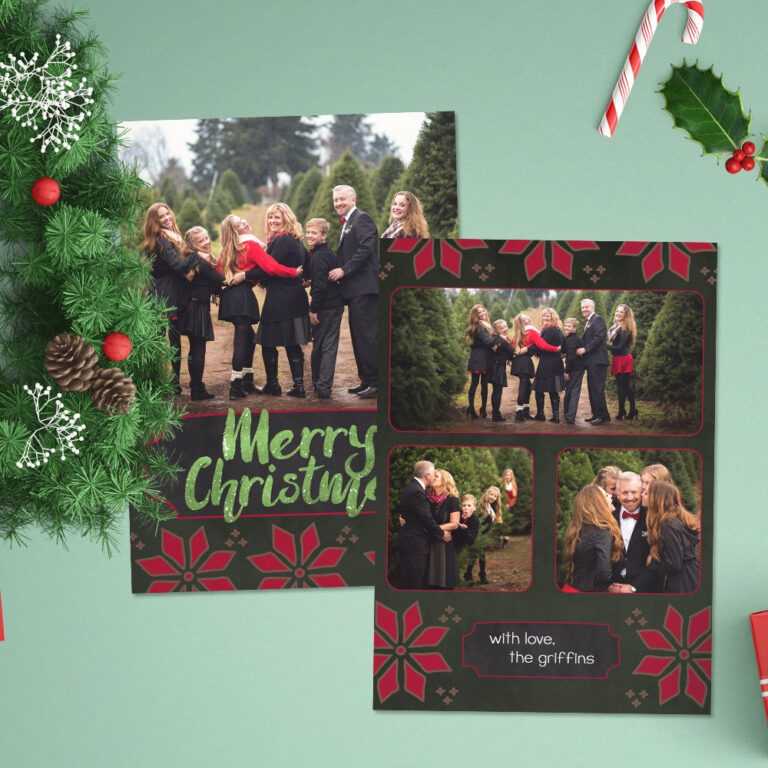 template christmas card photoshop download free