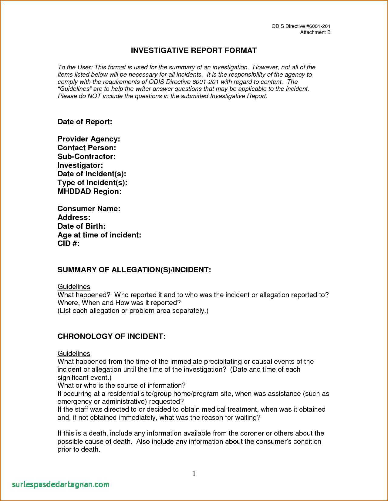 12+ Investigation Report Template | Sopexample Within Investigation Report Template Doc
