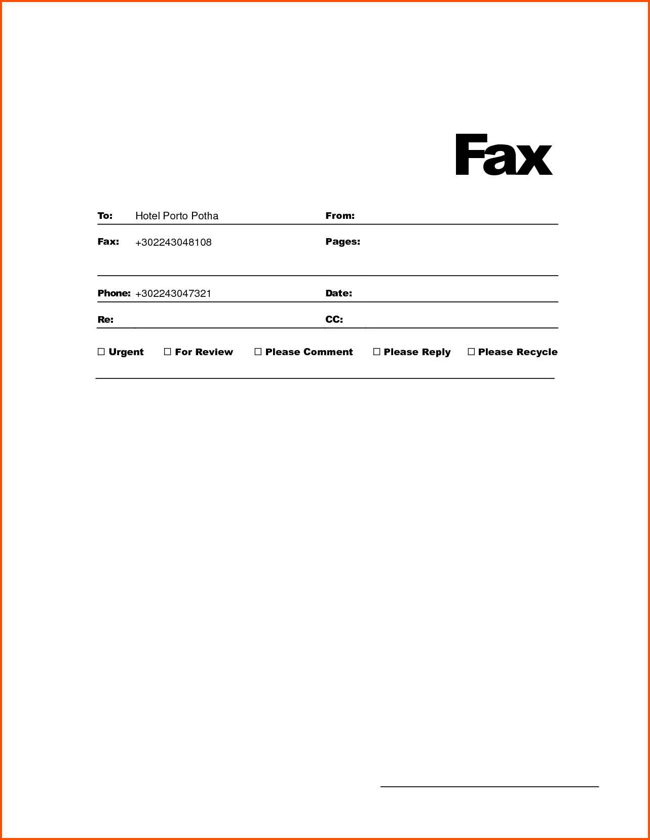 12+ Word Fax Cover Sheet | Types Of Letter Within Fax Template Word 2010