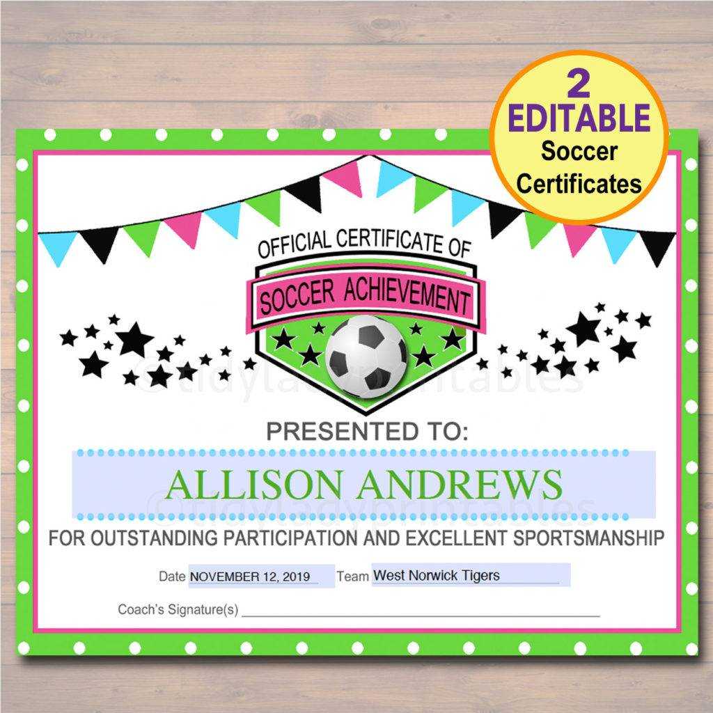 13+ Soccer Award Certificate Examples – Pdf, Psd, Ai Intended For Soccer Award Certificate Template