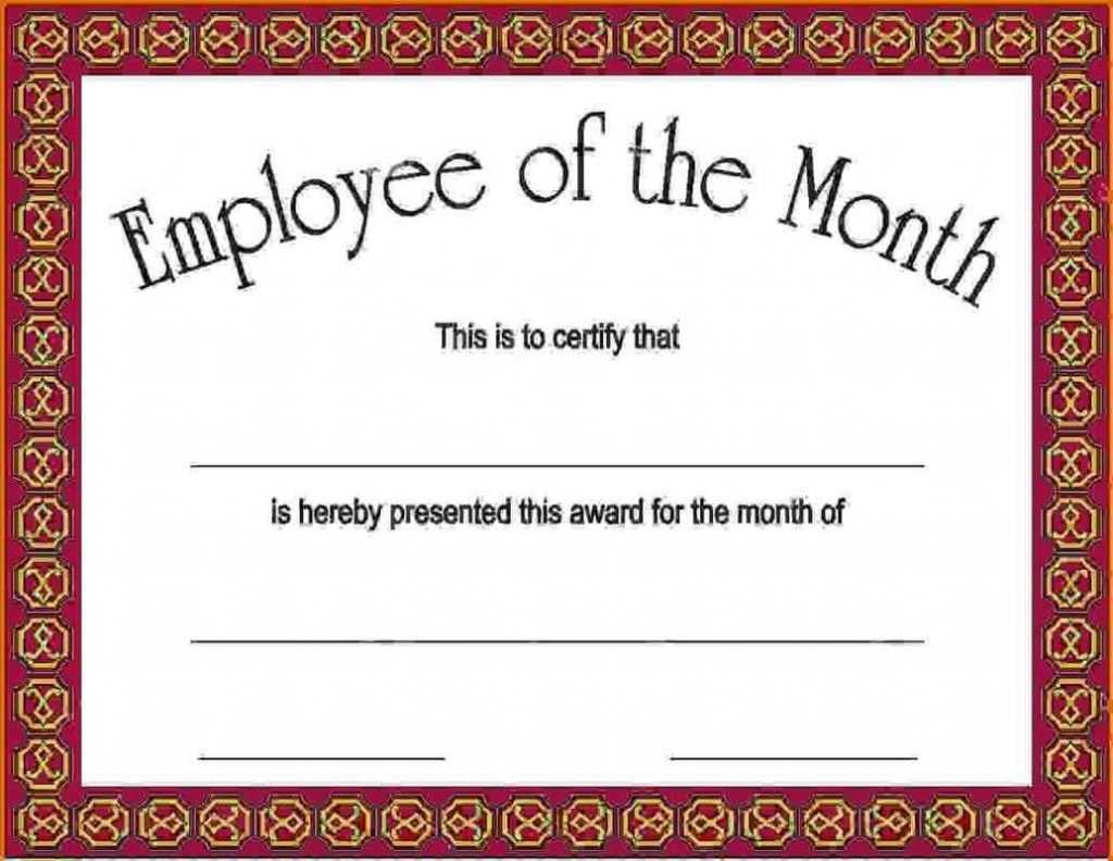 14+ Employee Of The Month Certificate Template | This Is Within Employee Of The Month Certificate Templates