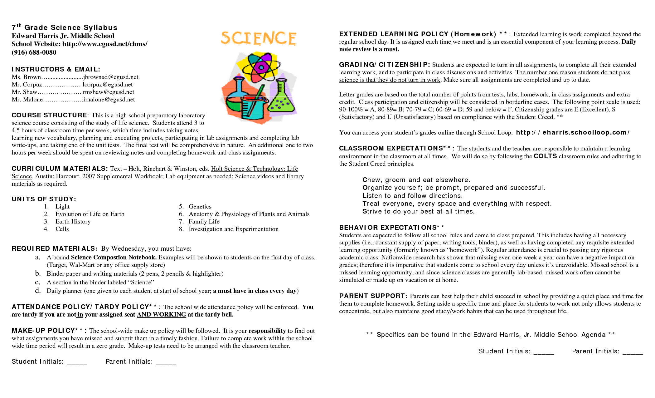 15 Awesome Syllabus Template For Middle School Images Pertaining To Blank Syllabus Template