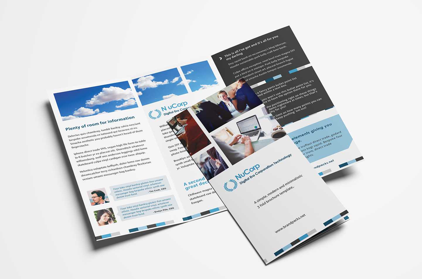 15 Free Tri Fold Brochure Templates In Psd & Vector – Brandpacks With Regard To Z Fold Brochure Template Indesign