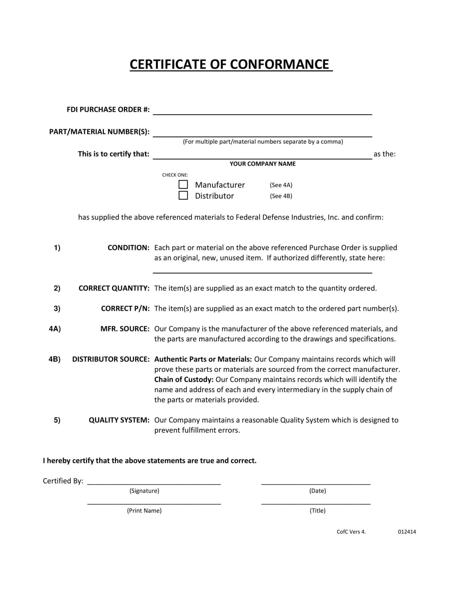 16 Certificate Of Conformance Example Pdf Word Ai Within Certificate Of Conformity Template 8721