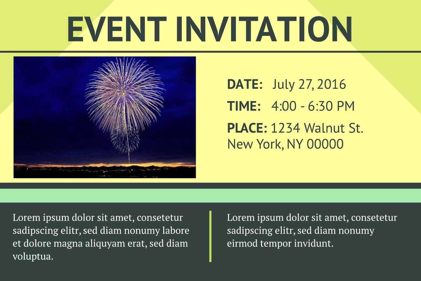 16 Free Invitation Card Templates & Examples – Lucidpress Intended For Event Invitation Card Template