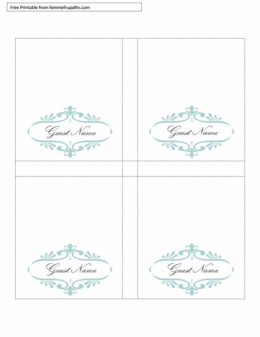 16 Printable Table Tent Templates And Cards ᐅ Template Lab With Regard To Fold Over Place Card Template