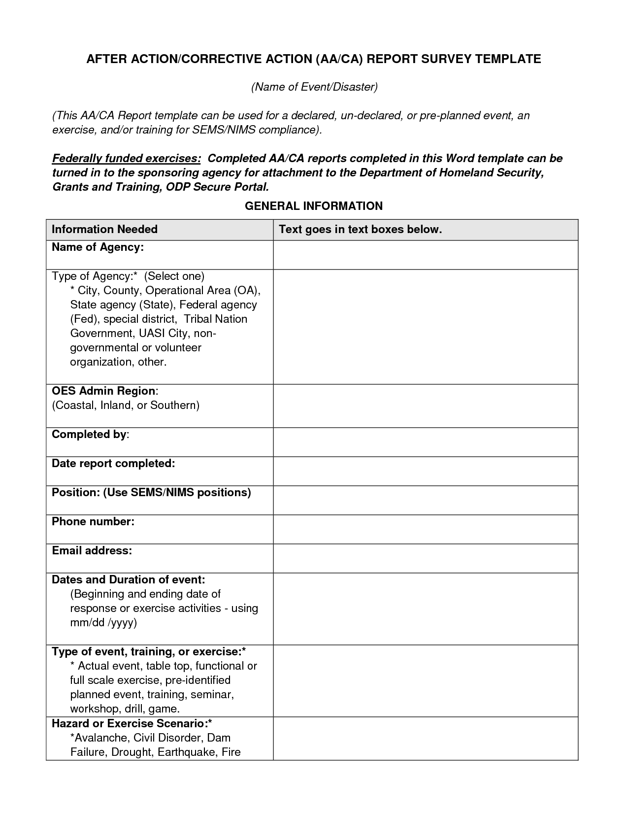 19 New Hseep Templates Within After Training Report Template