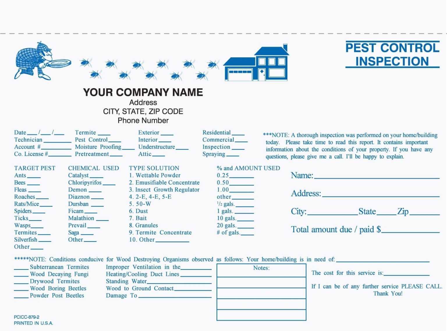 Pest Inspection Report Cost