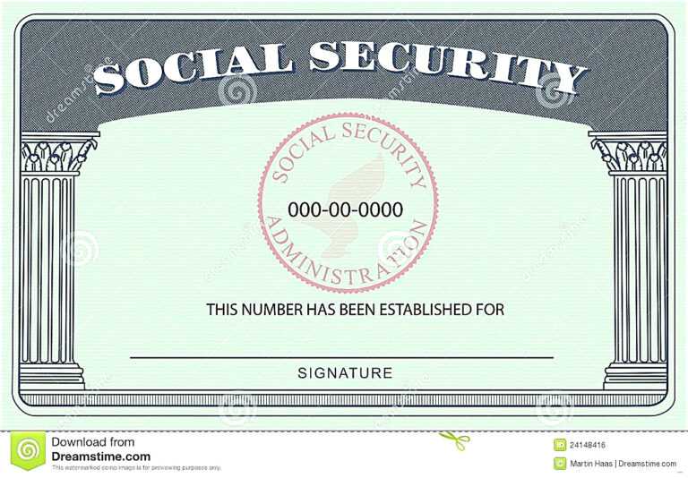 Social Security Card Template Download