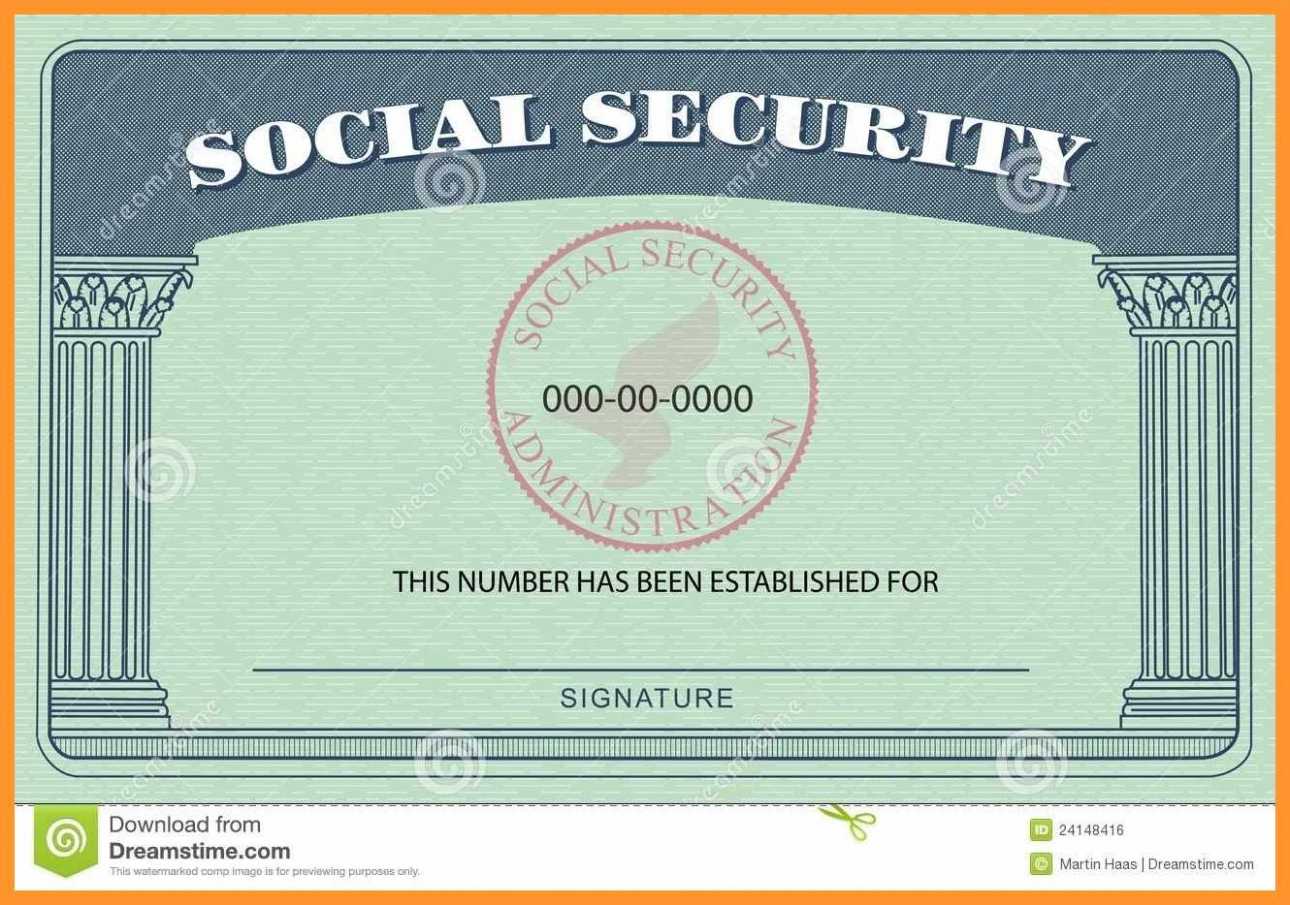 20+ Blank Social Security Card Template Pertaining To Social Security Card Template Download