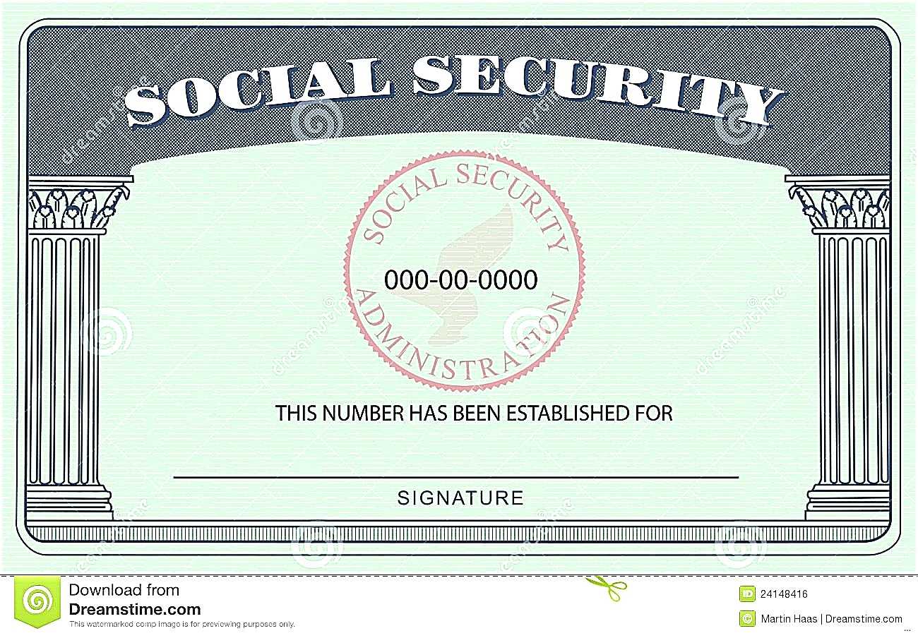 20+ Blank Social Security Card Template Throughout Blank Social Security Card Template Download
