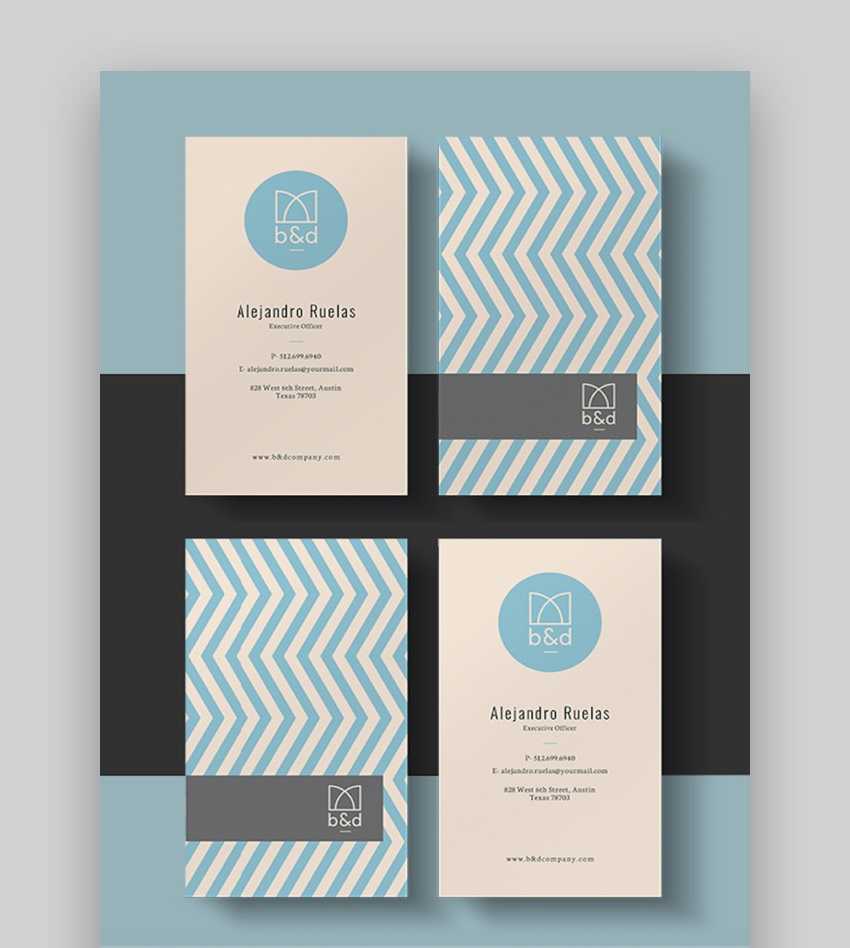20+ Double Sided, Vertical Business Card Templates (Word, Or Regarding 2 Sided Business Card Template Word