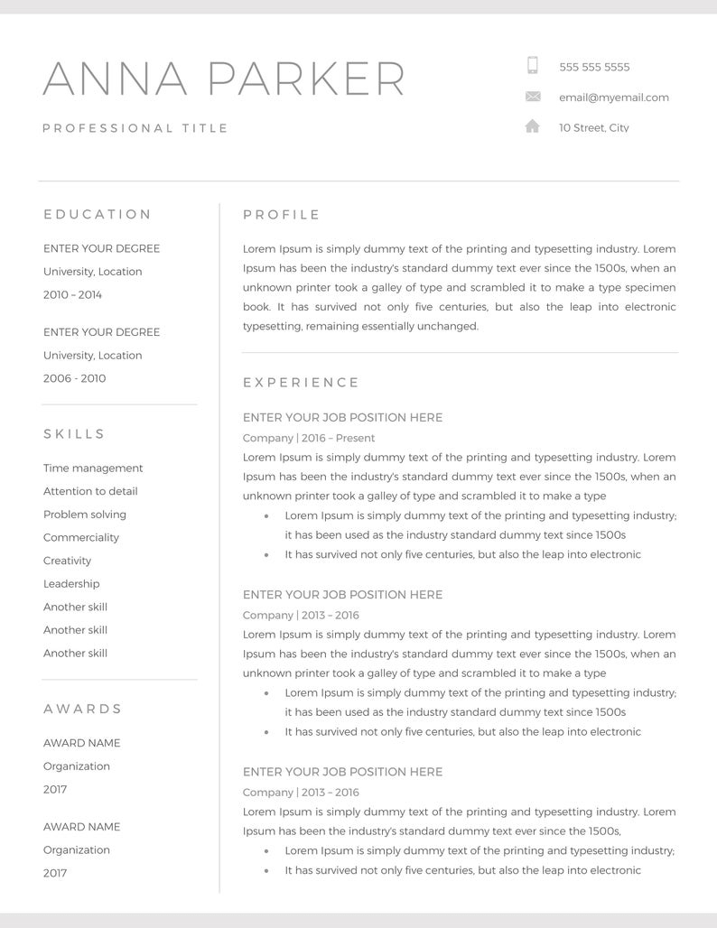 20+ Free And Premium Word Resume Templates [Download] In Microsoft Word Resumes Templates