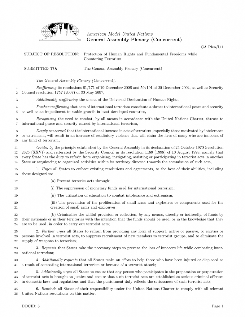 2019 Archives – Amun Pertaining To Rapporteur Report Template