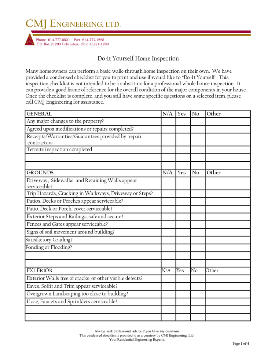 2019 Home Inspection Report – Fillable, Printable Pdf In Engineering Inspection Report Template