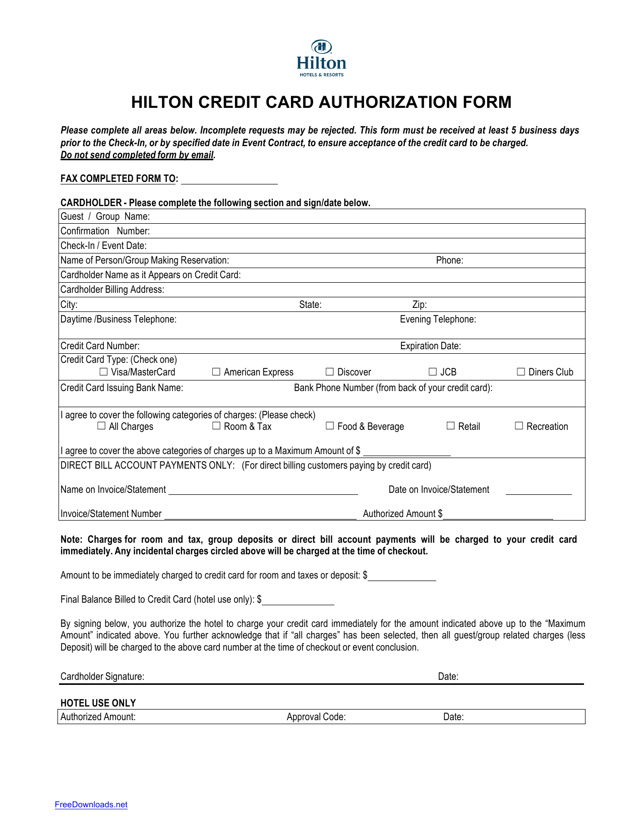 21+ Credit Card Authorization Form Template Pdf Fillable 2019!! Pertaining To Hotel Credit Card Authorization Form Template
