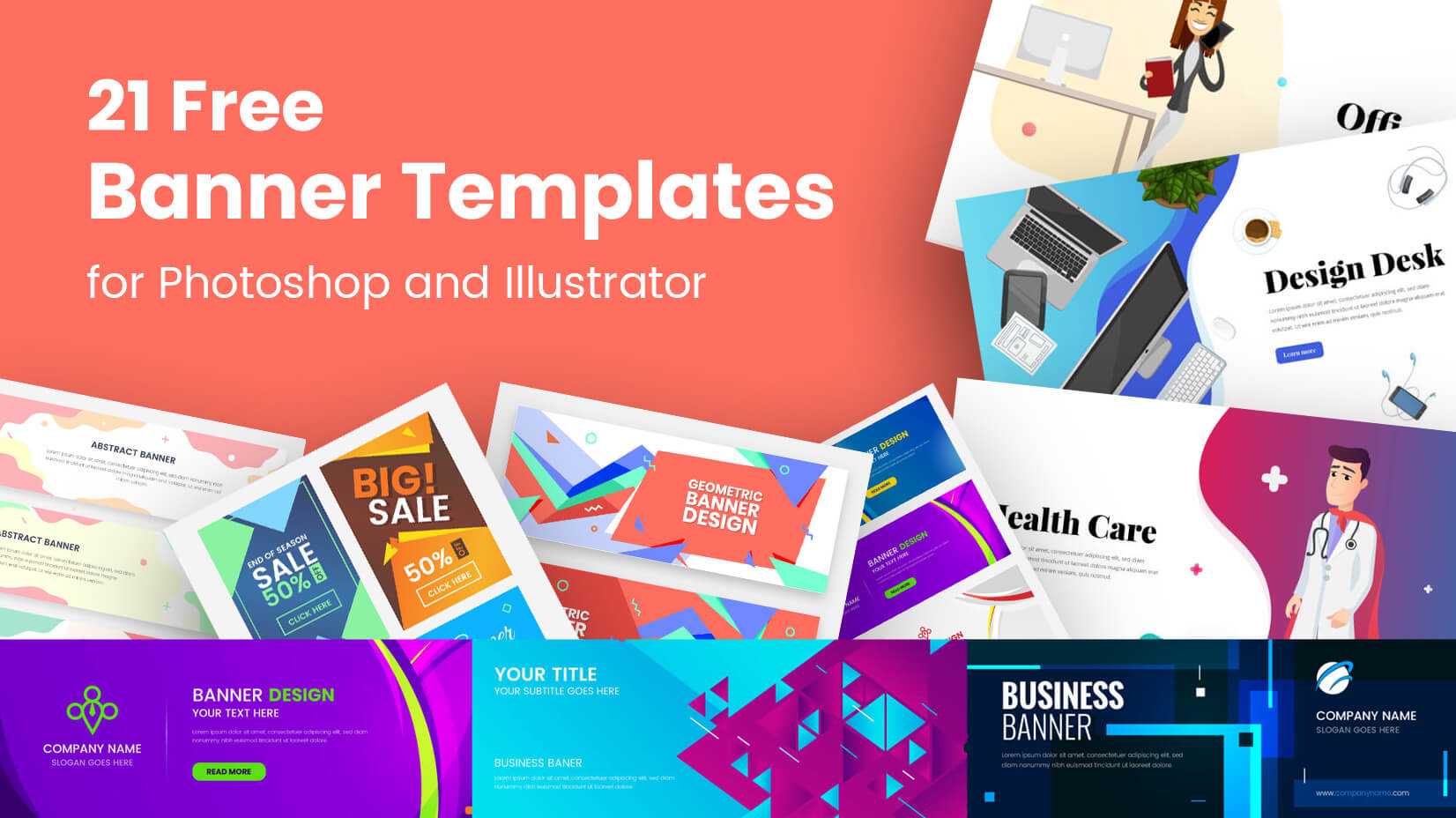 21 Free Banner Templates For Photoshop And Illustrator Inside Adobe Photoshop Banner Templates