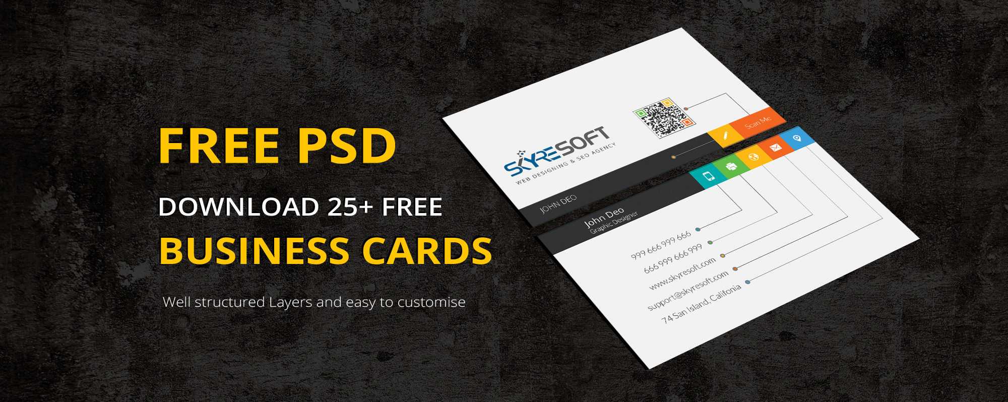 25 Creative Free Psd Business Card Templates 2019 Intended For Web Design Business Cards Templates