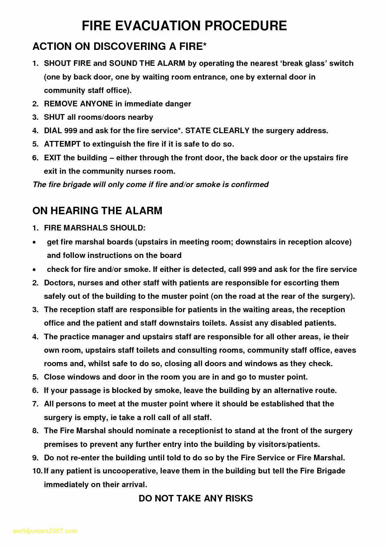 25 New Fire Drill Checklist Template | Example Letter Template With Regard To Emergency Drill Report Template