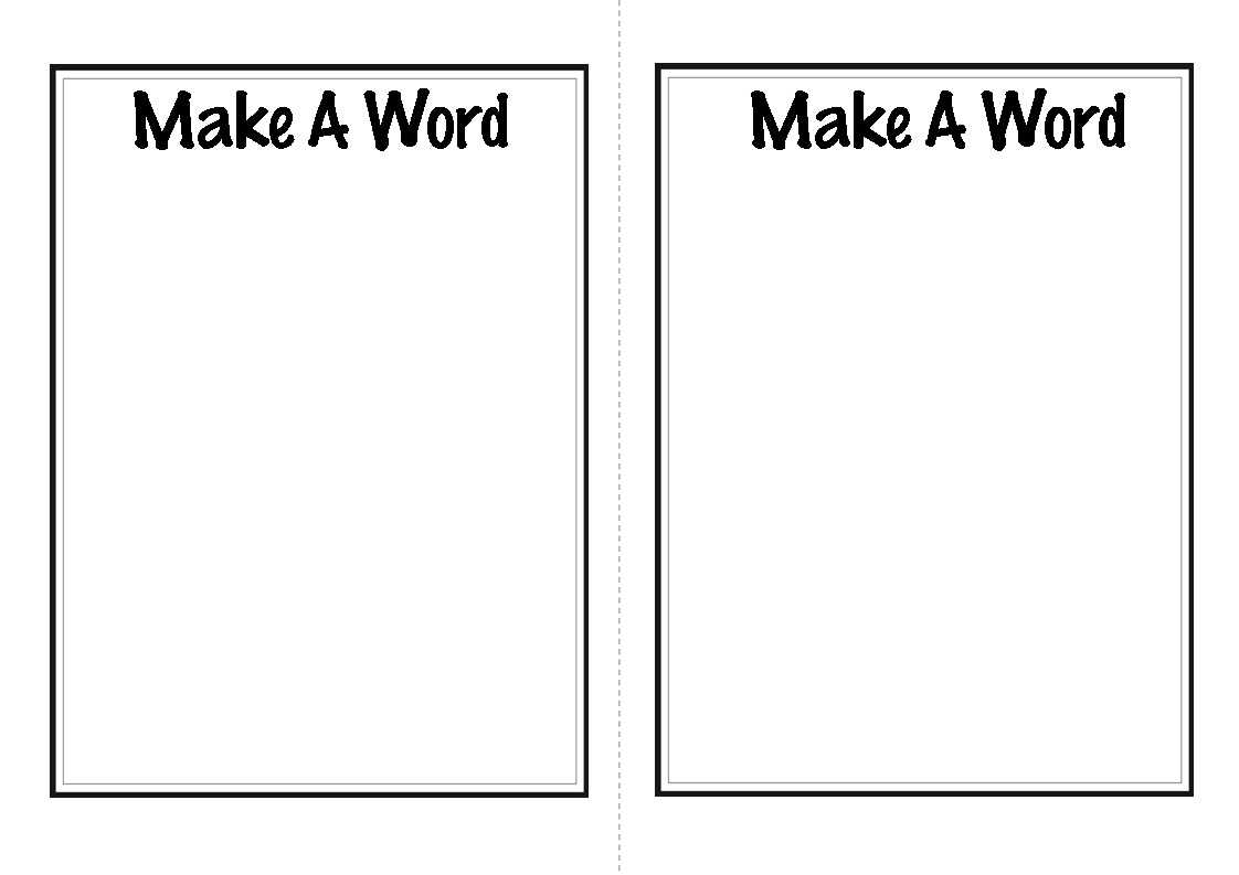 26 Images Of Making Words Template Big | Netpei Intended For Making Words Template