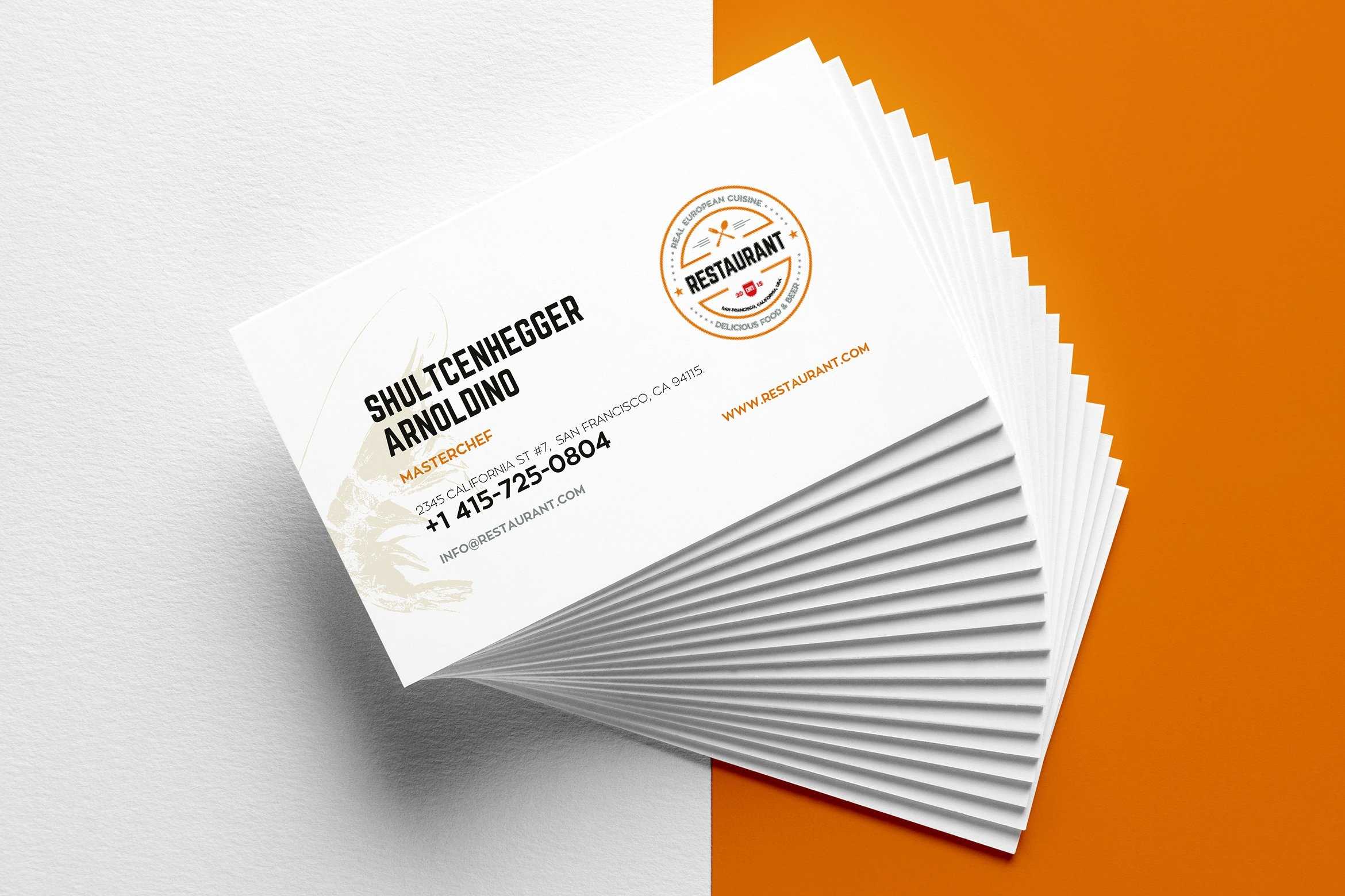 27+ Creative Restaurant Business Card Templates – Ai, Apple For Food Business Cards Templates Free