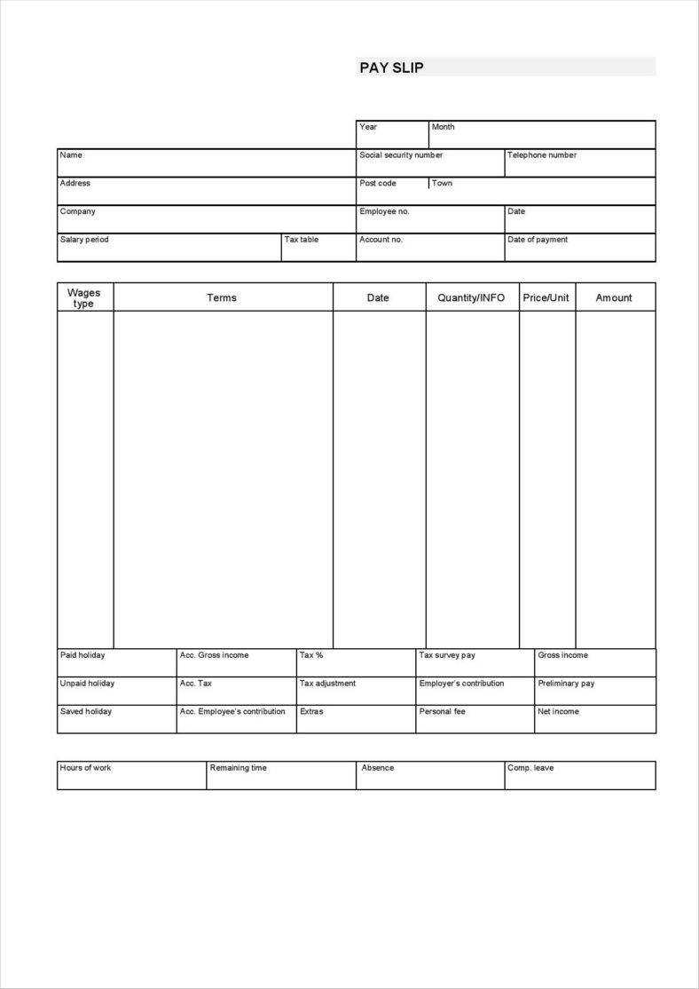 27+ Free Pay Stub Templates – Pdf, Doc, Xls Format Download In Blank Pay Stub Template Word