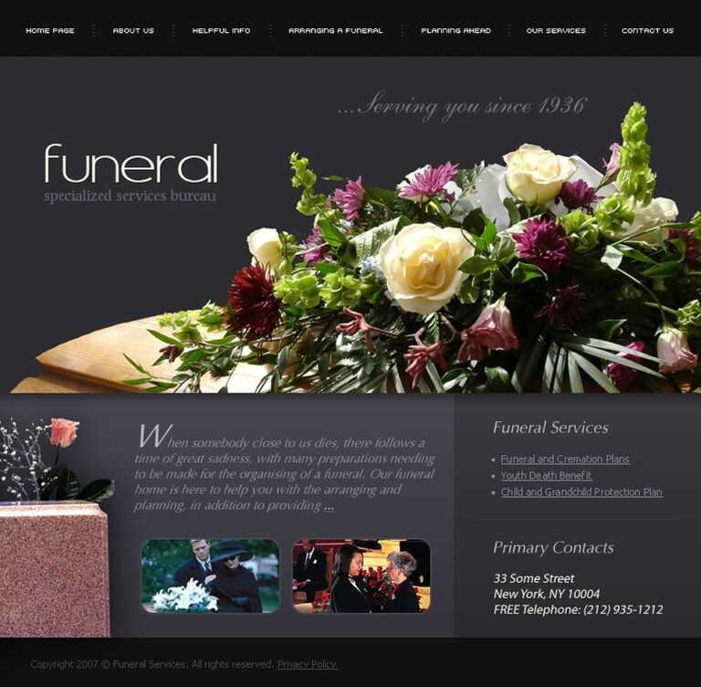 free powerpoint template for funeral service