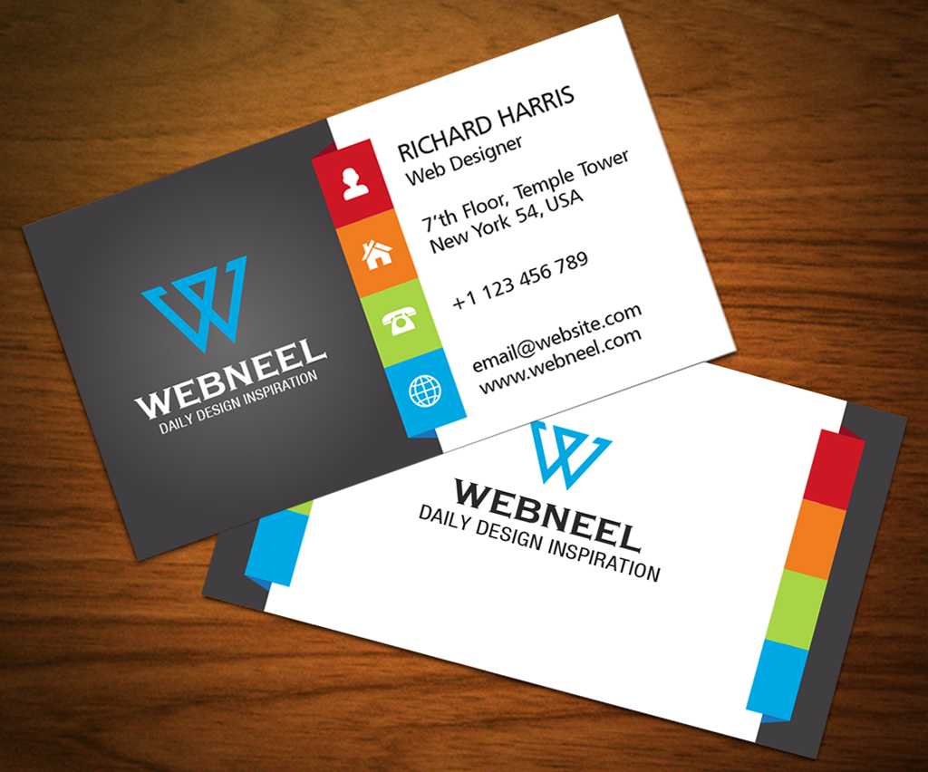 3 Colorful Corporate Business Card Template - Freedownload For Web Design Business Cards Templates