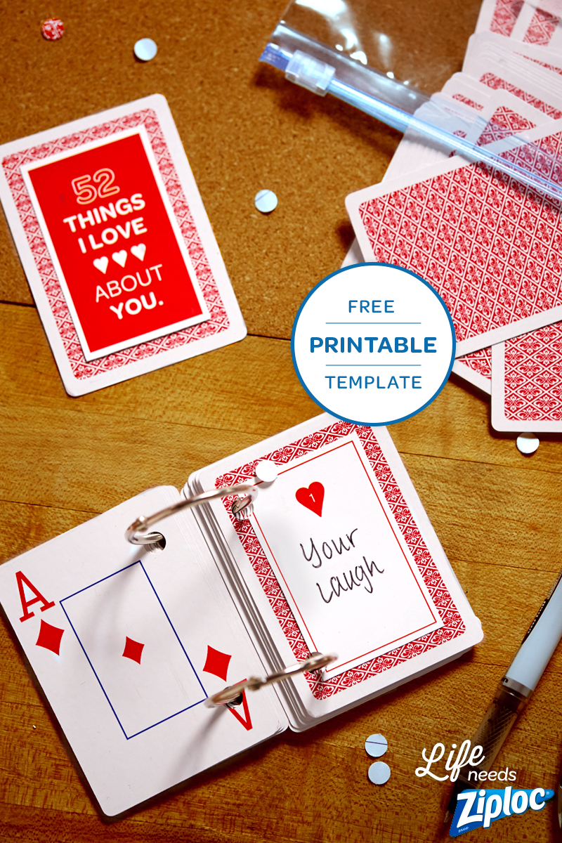 3 Small But Mighty Ways To Say I Love You | Diy Gifts For 52 Things I Love About You Deck Of Cards Template