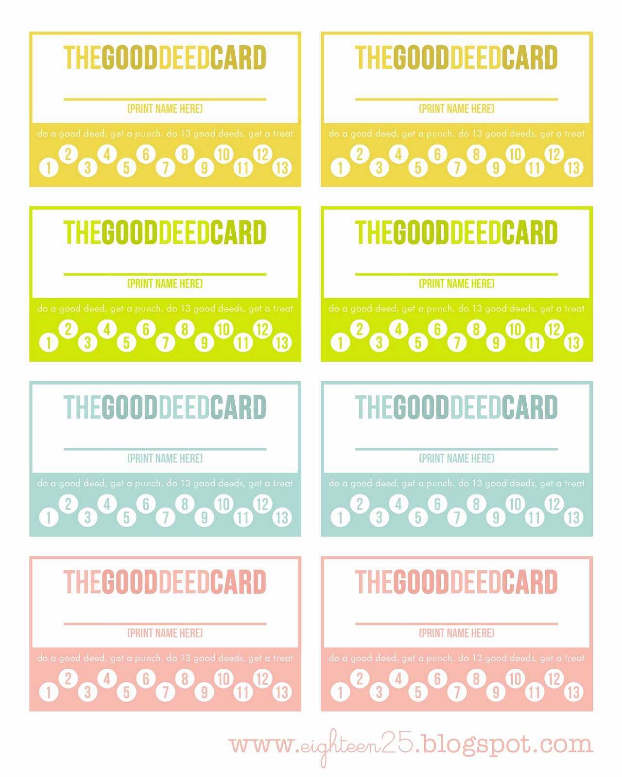 30 Behavior Punch Card Template | Pryncepality Within Reward Punch Card Template