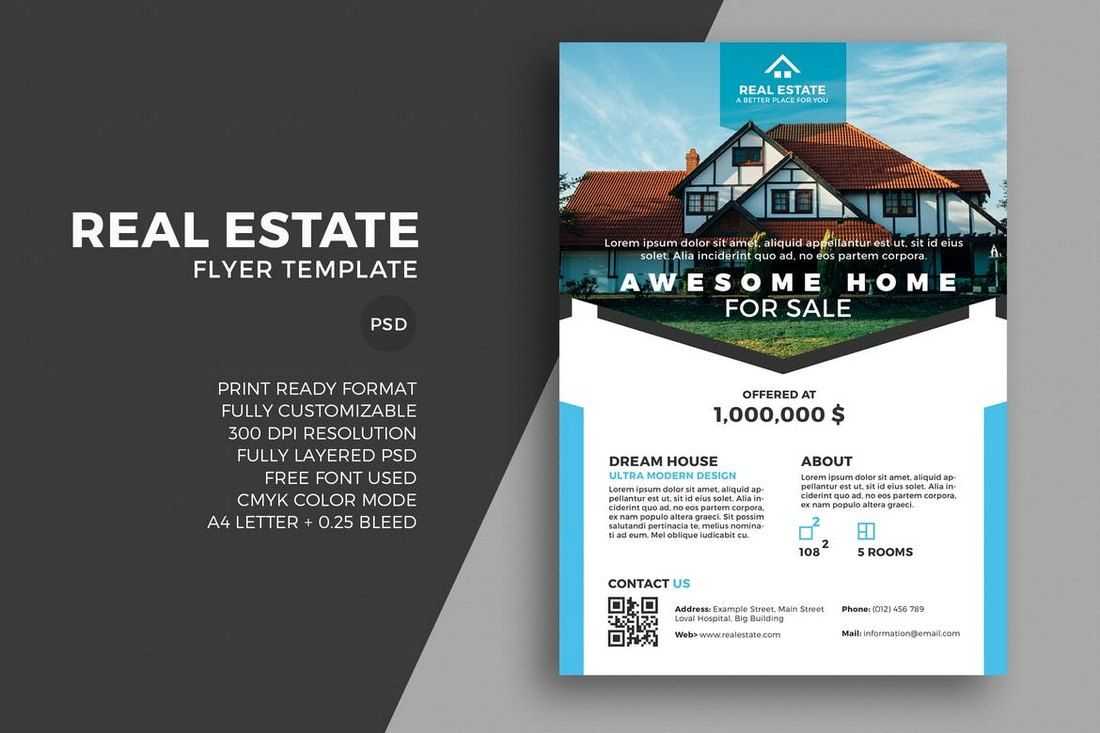 30+ Best Real Estate Flyer Templates | Flyer Template, Real With Real Estate Brochure Templates Psd Free Download