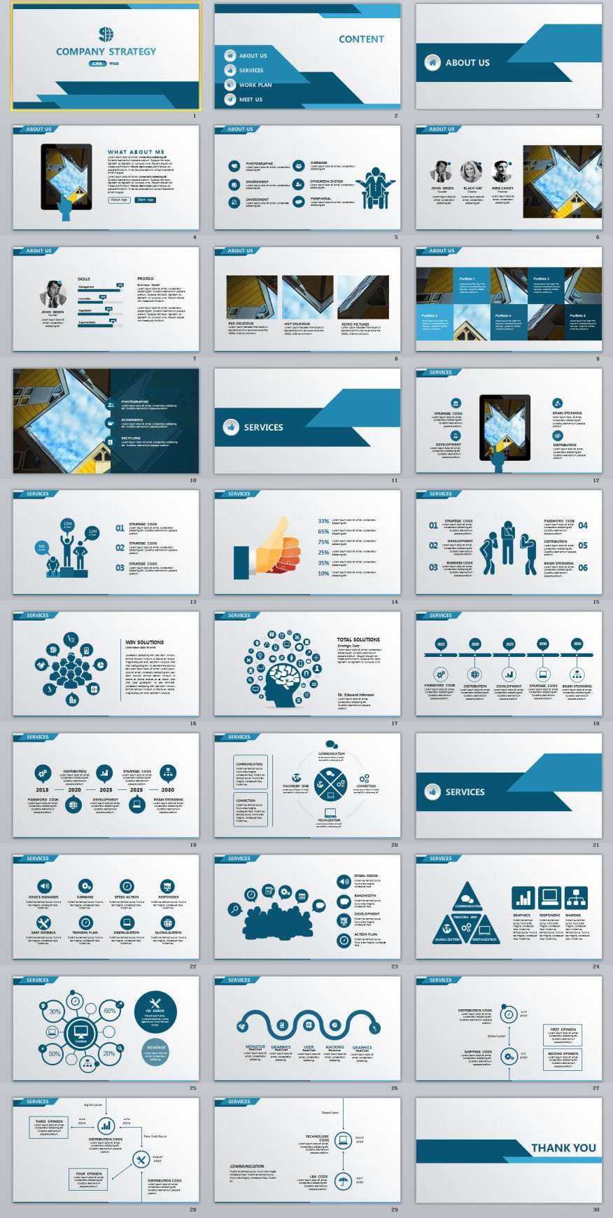 30+ Blue Annual Report Powerpoint Templates Inside Annual Report Ppt Template