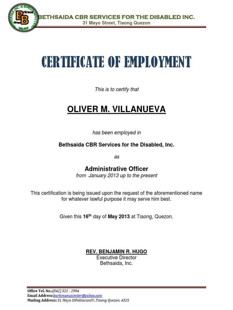 30 Certificate Of Employment Template | Simple Template Design With Regard To Certificate Of Employment Template