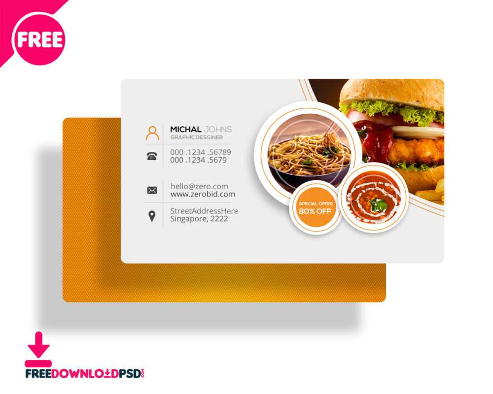 30+ Delicate Restaurant Business Card Templates | Decolore Regarding Food Business Cards Templates Free