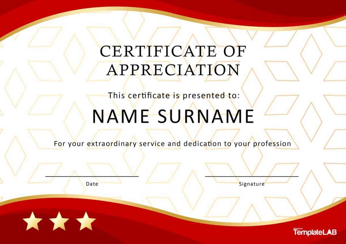 30 Free Certificate Of Appreciation Templates And Letters Inside Certificate For Years Of Service Template