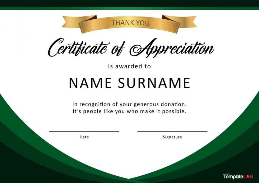 30 Free Certificate Of Appreciation Templates And Letters Inside Dance Certificate Template