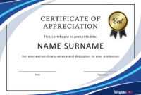 30 Free Certificate Of Appreciation Templates And Letters throughout Felicitation Certificate Template