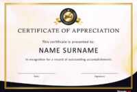30 Free Certificate Of Appreciation Templates And Letters within Formal Certificate Of Appreciation Template