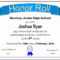 30 Free Honor Roll Certificate | Pryncepality With Honor Roll Certificate Template