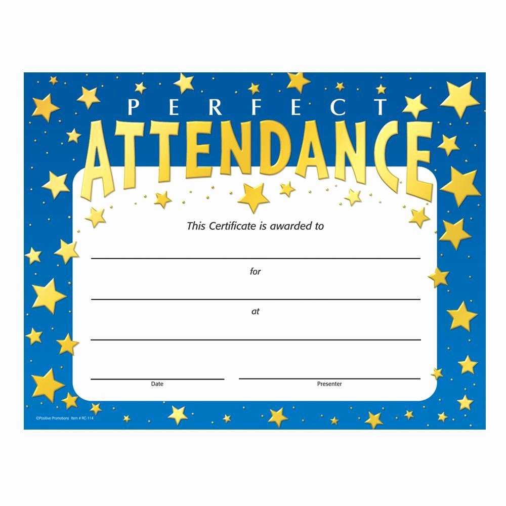 30 Free Perfect Attendance Certificate | Pryncepality With Regard To Perfect Attendance Certificate Free Template