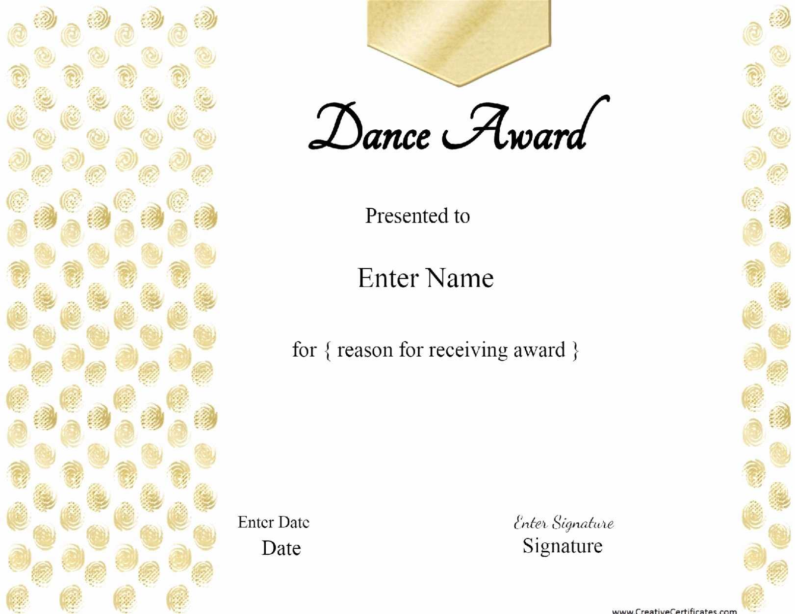 30 Free Printable Dance Certificates | Pryncepality Throughout Dance Certificate Template