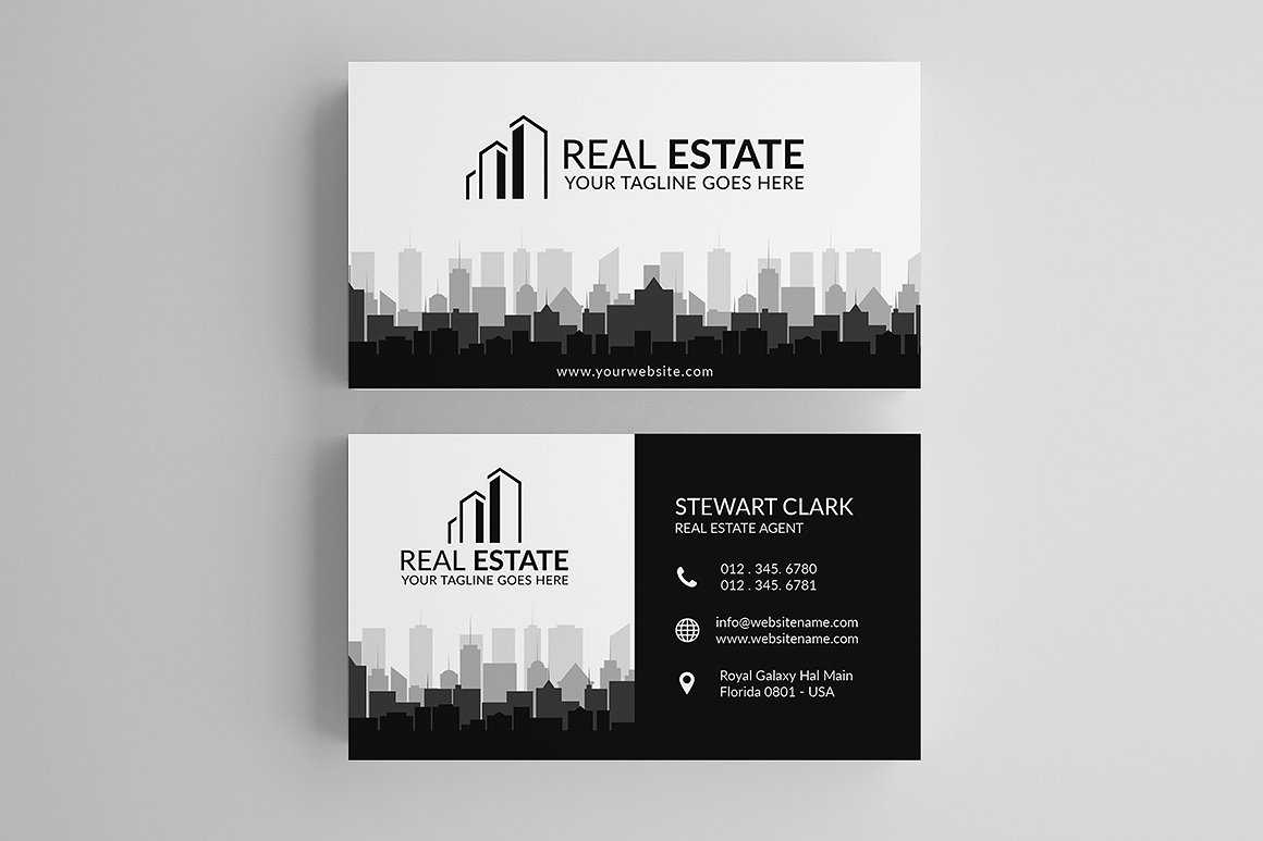 30+ Modern Real Estate Business Cards Psd | Decolore With Real Estate Agent Business Card Template