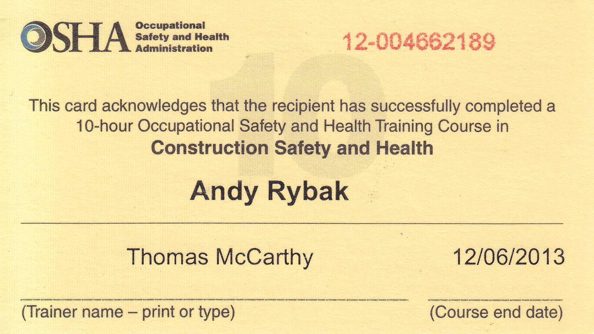 Osha 10 Card Logo Download