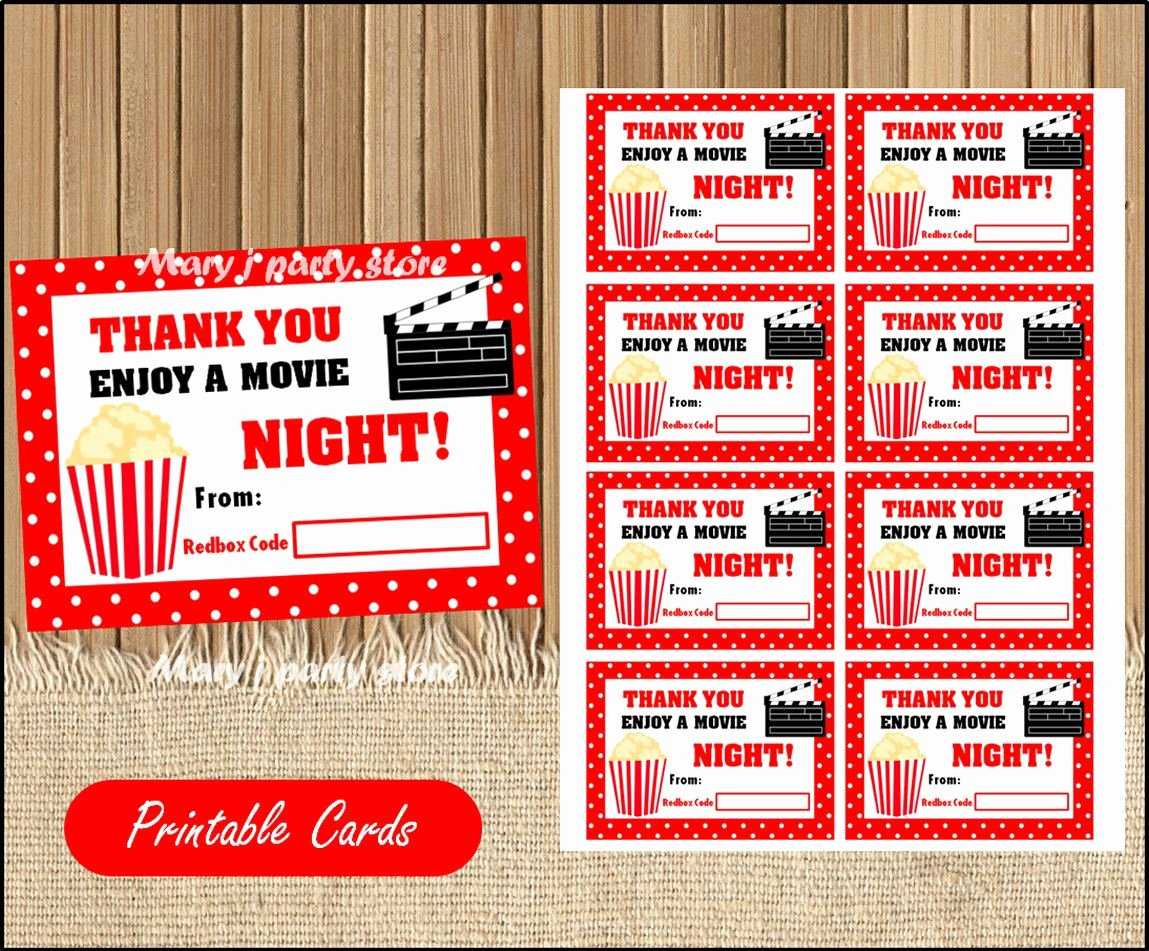 30 Redbox Gift Certificate Template | Pryncepality With Regard To Movie Gift Certificate Template