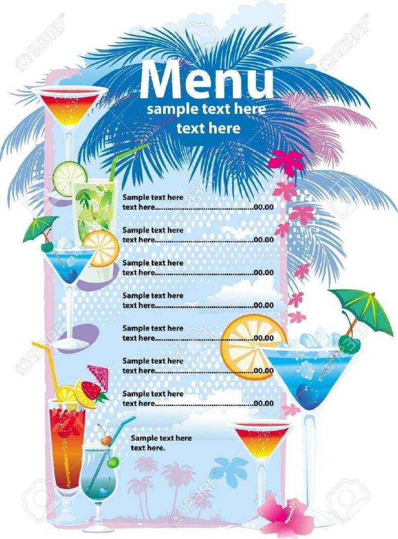 32+ Bar Menu Designs | Free & Premium Templates Within Cocktail Menu Template Word Free