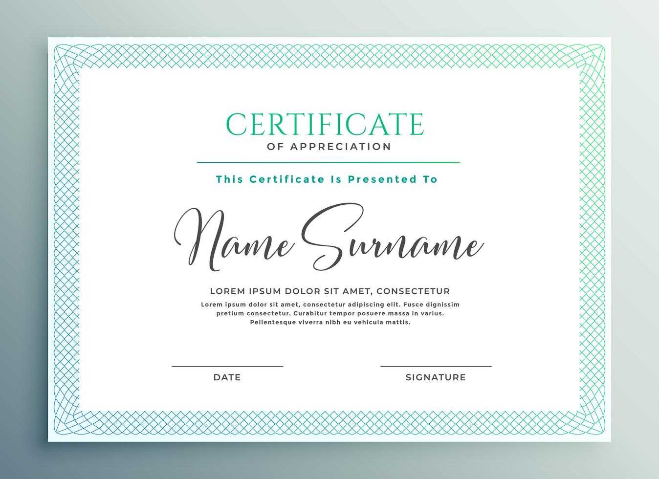 33+ Certificate Of Appreciation Template Download Now!! Inside Gratitude Certificate Template
